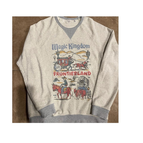 Disney x Junkfood  Frontierland Sweatshirt NWOT Sz Mens Small - Picture 2 of 4
